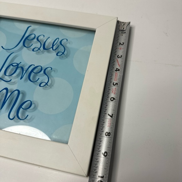 Jesus Loves Me, Sign, Frame, 10”x10” - Picture 6 of 6